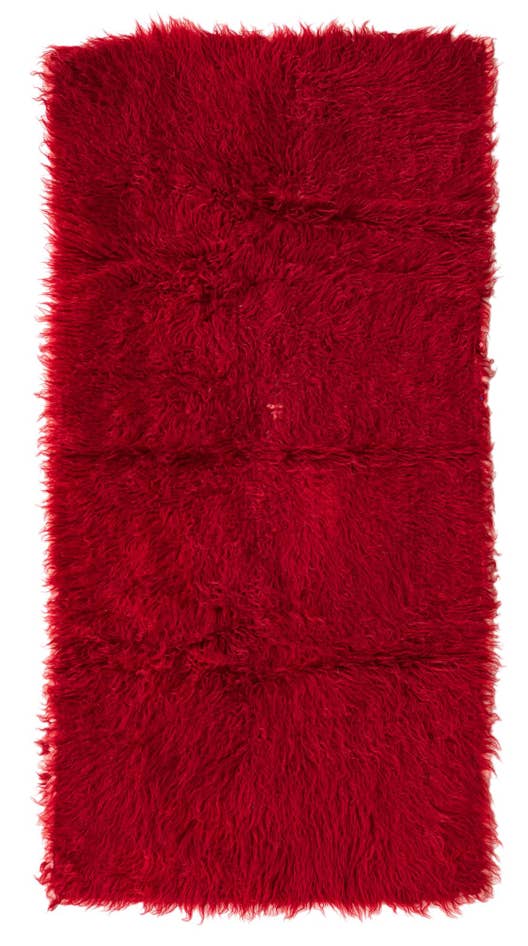 Detail image of 2' 3 x 4' 5 Hand Knotted Moroccan Wool Runner Rug