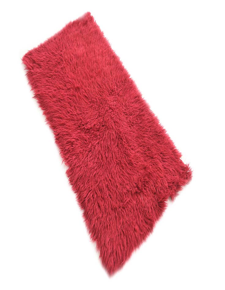 Detail image of 2' 4 x 4' 7 Hand Knotted Moroccan Wool Runner Rug