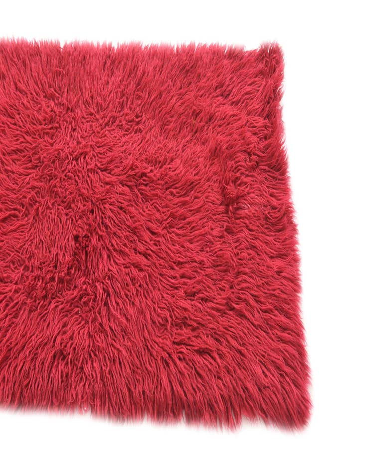 Detail image of 2' 4 x 4' 7  Hand Knotted Moroccan Wool Runner Rug