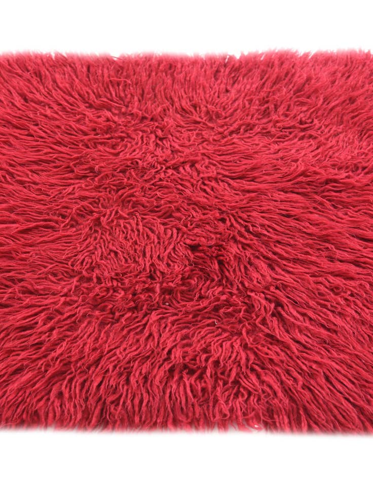 Detail image of 2' 4 x 4' 7  Hand Knotted Moroccan Wool Runner Rug