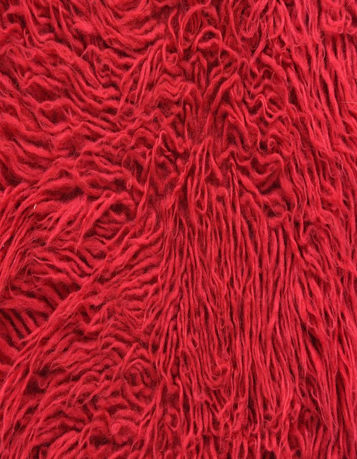 Detail image of 2' 4 x 4' 7  Hand Knotted Moroccan Wool Runner Rug