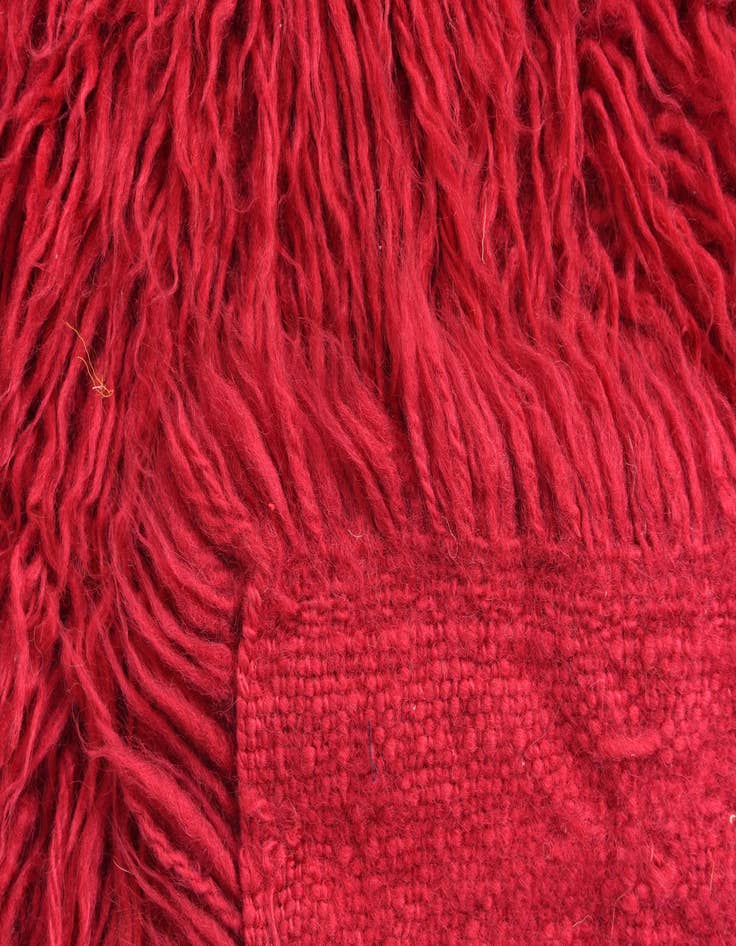 Detail image of 2' 4 x 4' 7  Hand Knotted Moroccan Wool Runner Rug