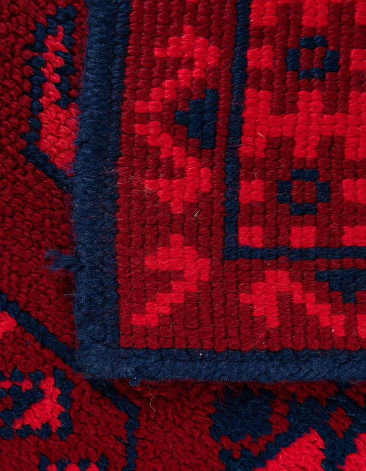 Detail image of 2' 7 x 11' 6  Hand Knotted Moroccan Wool Runner Rug