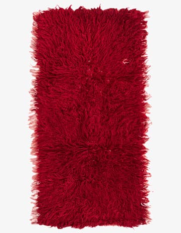 2' x 4' Hand Knotted Moroccan Wool Runner Rug