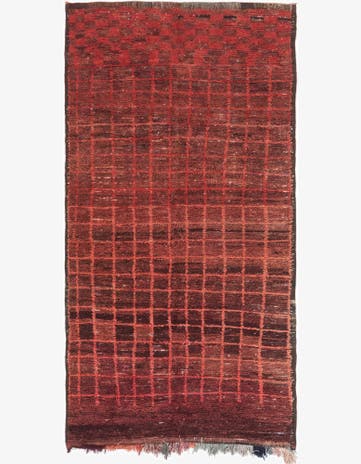 5' 7 x 10' 6 Hand Knotted Moroccan Wool Runner Rug
