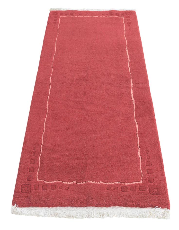 Detail image of 2' 4 x 4' 7  Hand Knotted Nepal Runner Rug