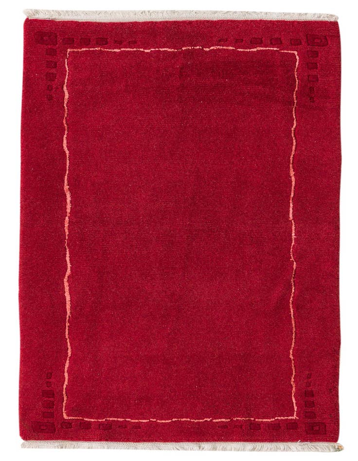 Detail image of 2' 4 x 4' 7 Hand Knotted Nepal Runner Rug