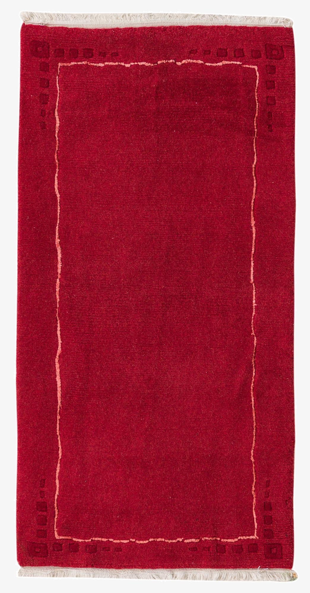 2' 4 x 4' 7  Hand Knotted Nepal Runner Rug