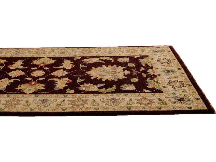 Detail image of 2' 8 x 9' 10 Hand Knotted Pershawar Ziegler Runner Rug