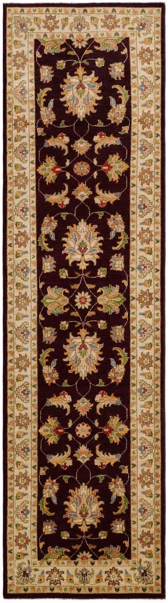 2' 8 x 9' 10 Hand Knotted Pershawar Ziegler Runner Rug