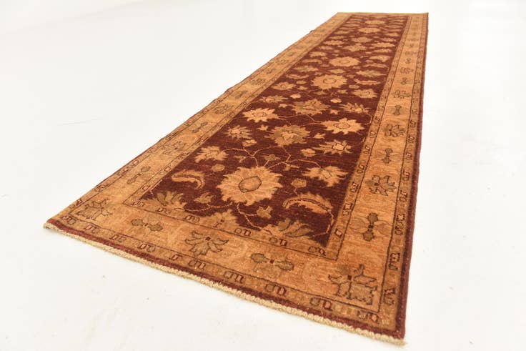 Detail image of 2' 7 x 10' 3 Hand Knotted Peshawar Ziegler Runner Rug