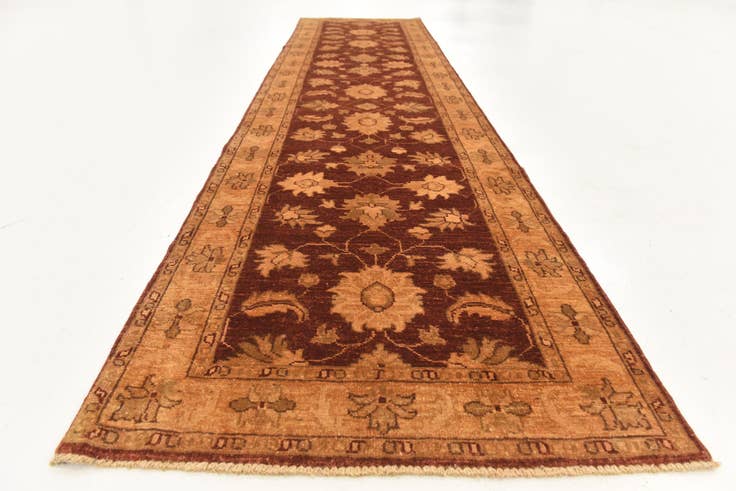 Detail image of 2' 7 x 10' 3 Hand Knotted Peshawar Ziegler Runner Rug