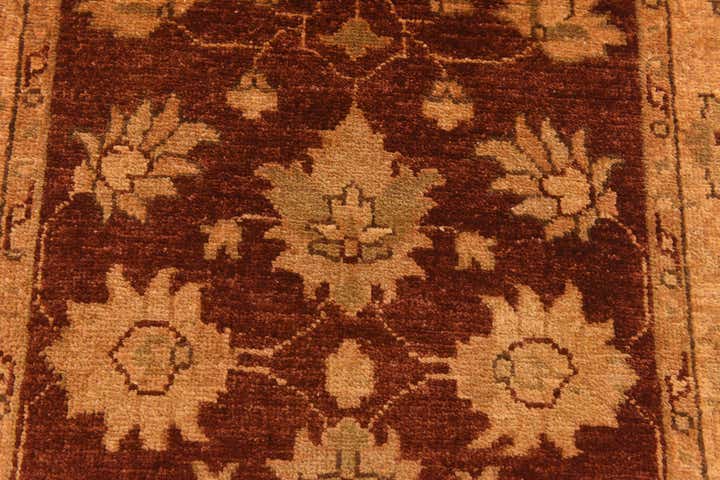2' 7 x 10' 3 Hand Knotted Peshawar Ziegler Runner Rug