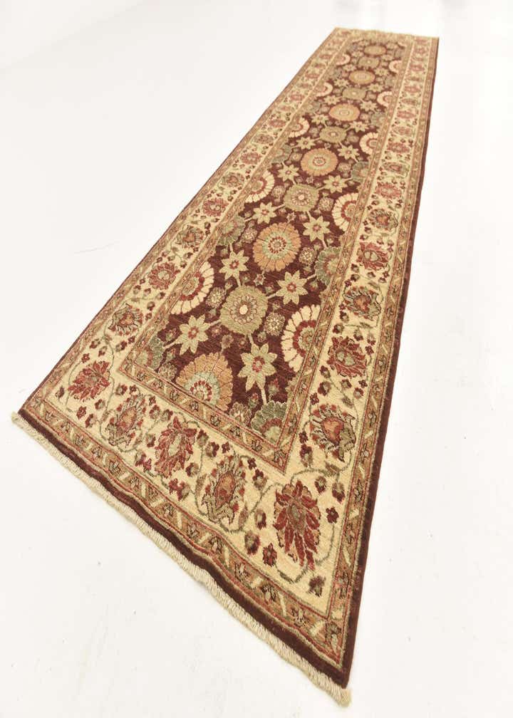 3' 2 x 10' 7 Hand Knotted Peshawar Ziegler Runner Rug