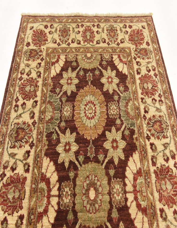 Detail image of 3' 2 x 10' 7 Hand Knotted Peshawar Ziegler Runner Rug