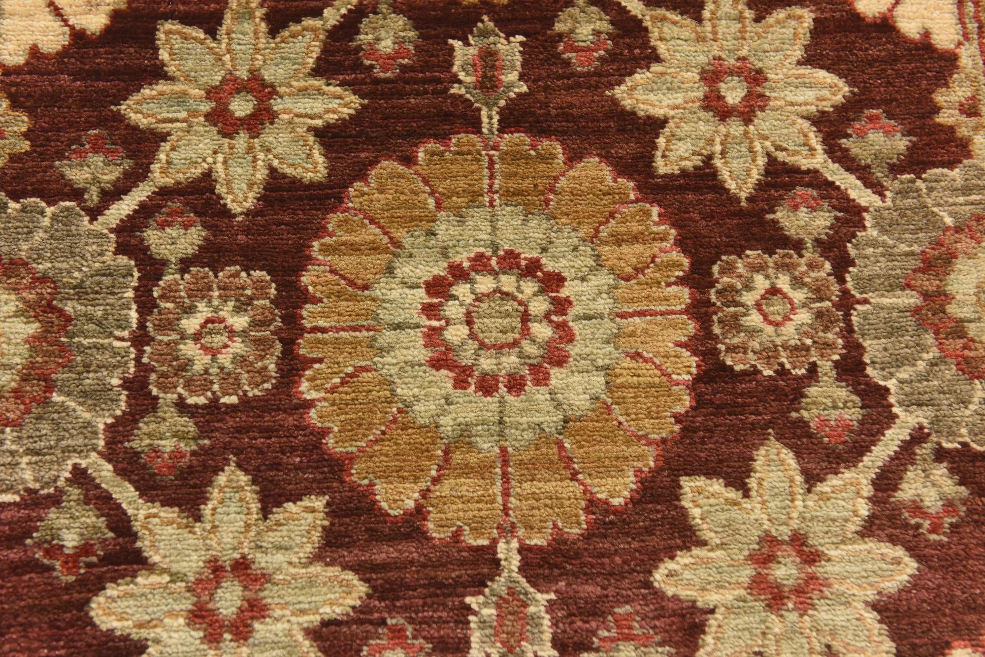 3' 2 x 10' 7 Hand Knotted Peshawar Ziegler Runner Rug