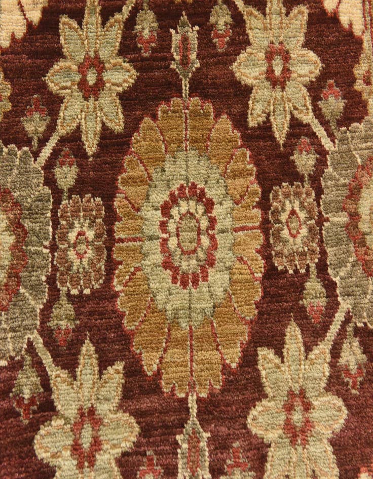 Detail image of 3' 2 x 10' 7 Hand Knotted Peshawar Ziegler Runner Rug