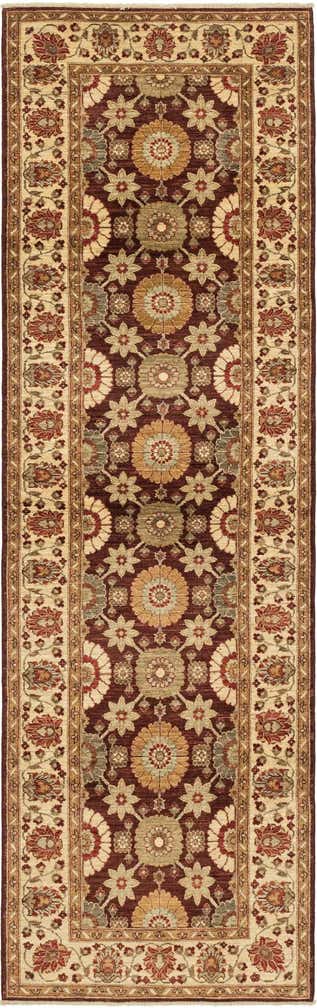 3' 2 x 10' 7 Hand Knotted Peshawar Ziegler Runner Rug