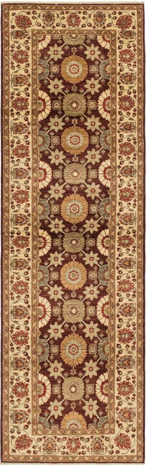Detail image of 3' 2 x 10' 7 Hand Knotted Peshawar Ziegler Runner Rug