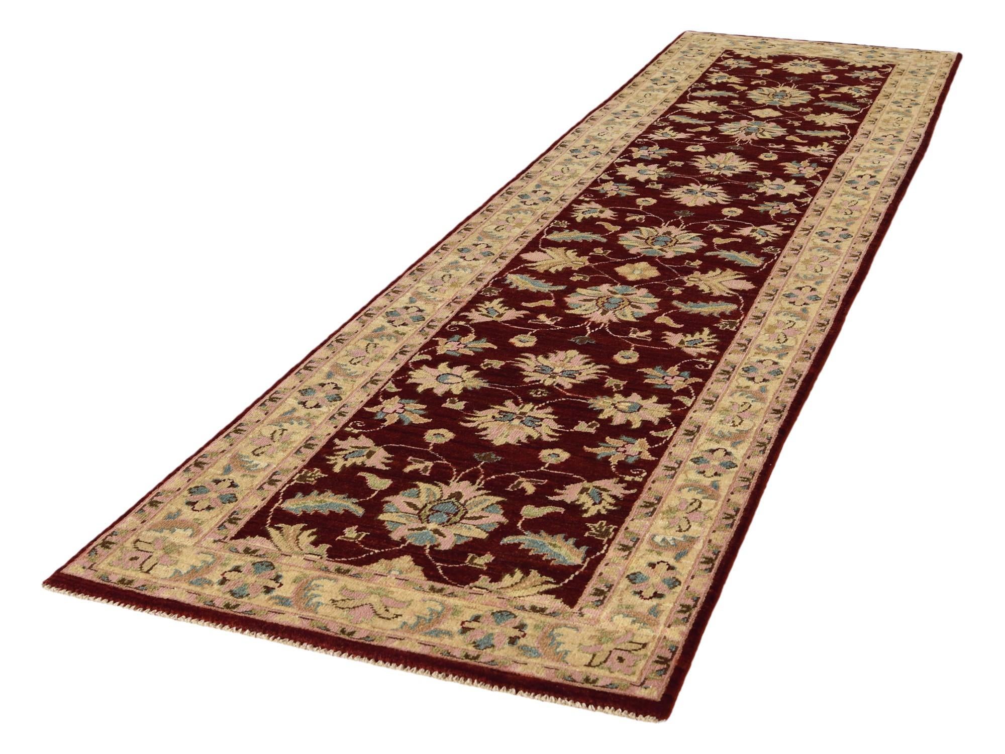 2' 6 x 9' 8 Hand Knotted Peshawar Ziegler Runner Rug