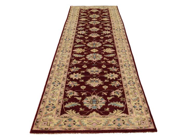 2' 6 x 9' 8 Hand Knotted Peshawar Ziegler Runner Rug