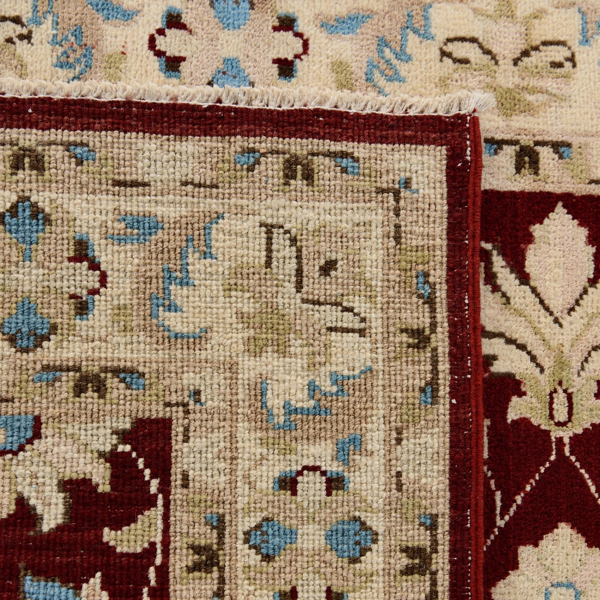 75cm x 295cm Hand Knotted Peshawar Ziegler Runner Rug