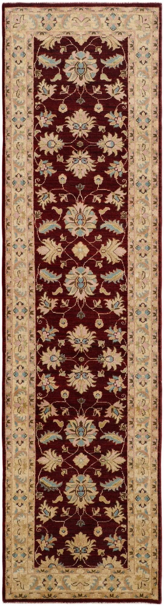 2' 6 x 9' 8 Hand Knotted Peshawar Ziegler Runner Rug