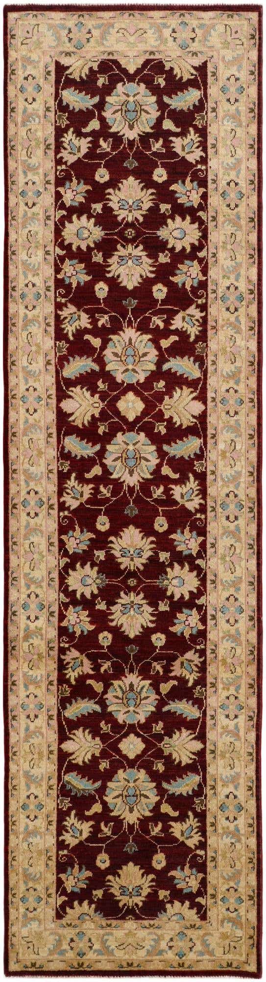 2' 6 x 9' 8 Hand Knotted Peshawar Ziegler Runner Rug