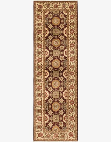 3' 2 x 10' 7 Hand Knotted Peshawar Ziegler Runner Rug