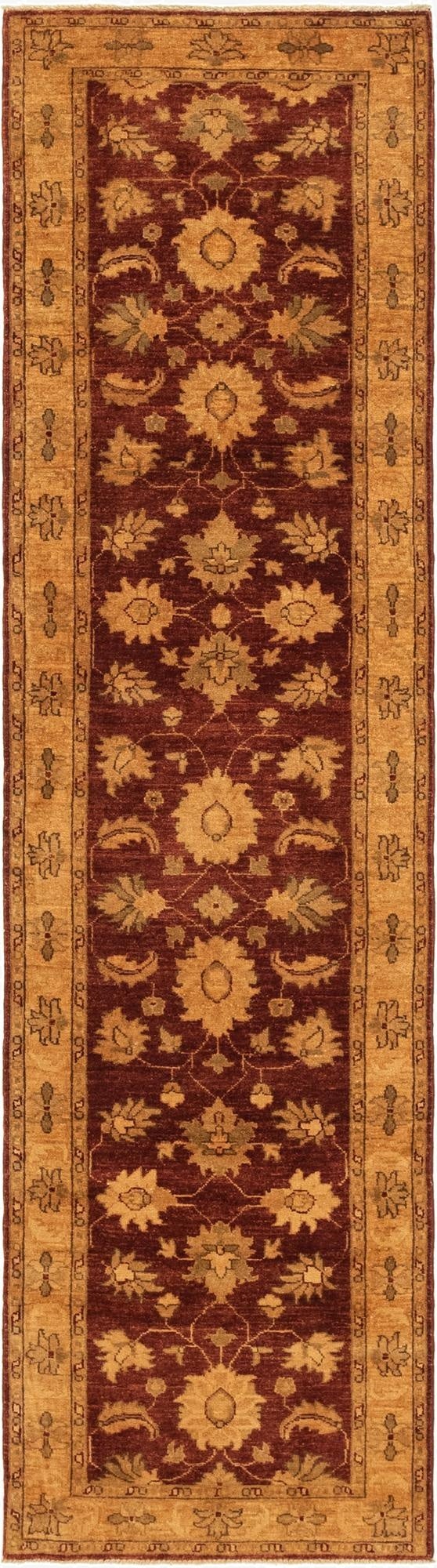 2' 7 x 10' 3  Hand Knotted Peshawar Ziegler Runner Rug