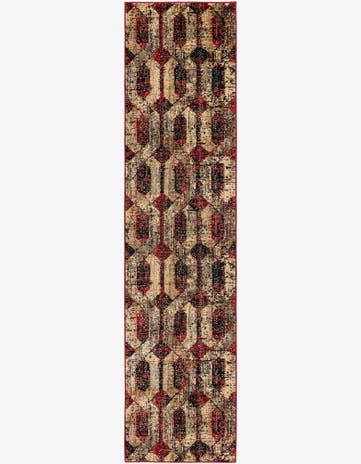 Burgundy Saturn Runner Rug
