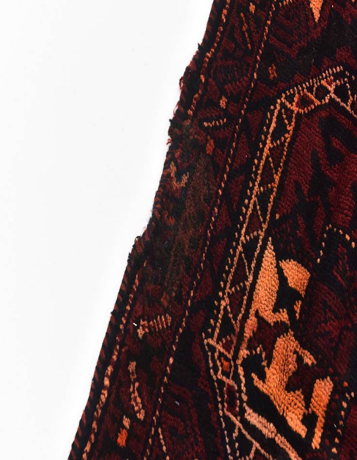 Detail image of 4' 5 x 12' 3  Hand Knotted Shiraz Persian Wool Runner Rug