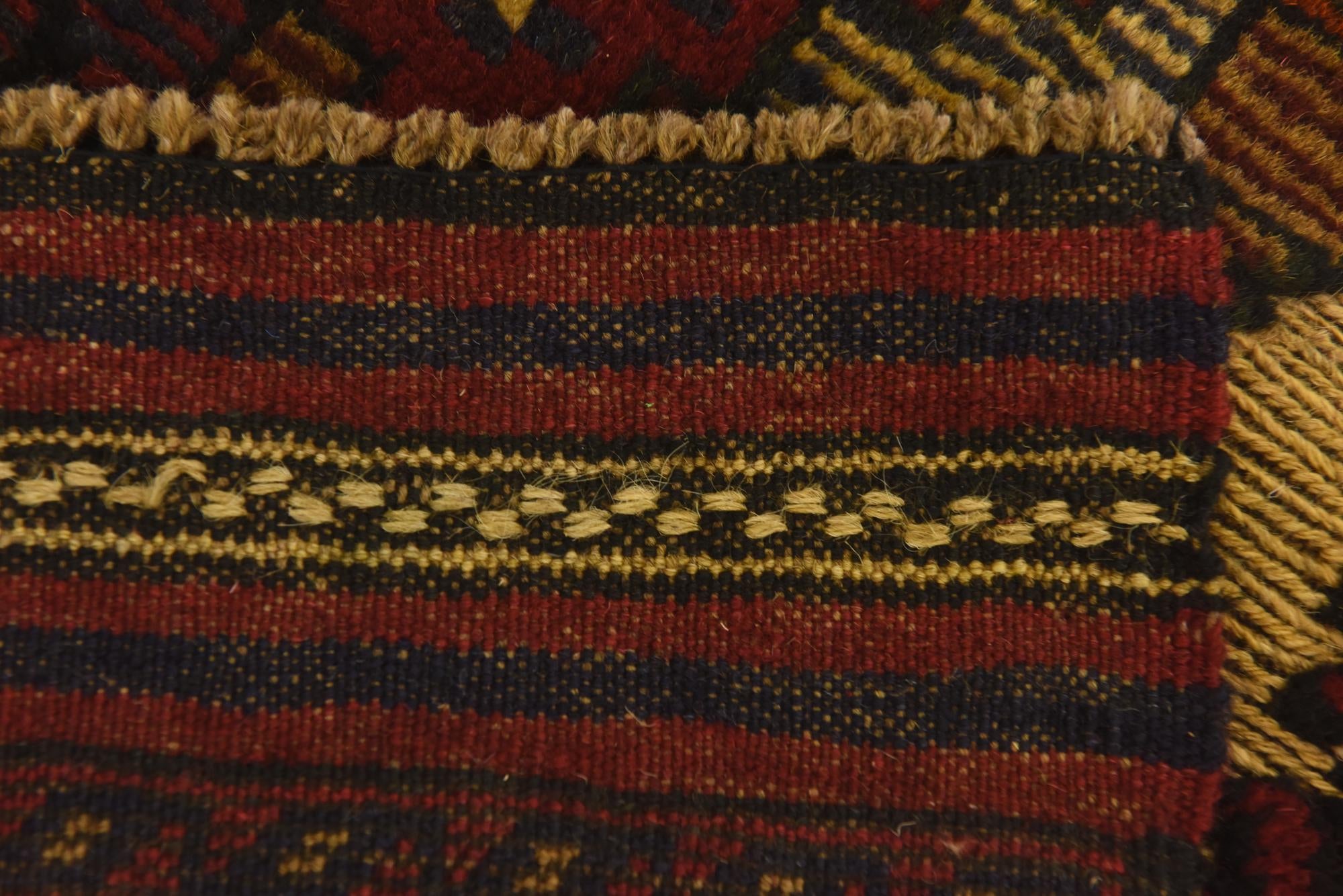 2' 6 x 4' 7 Hand Knotted Sumak Wool Runner Rug