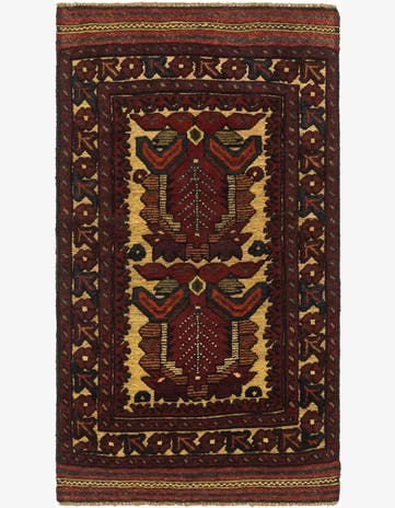 2' 6 x 4' 7 Hand Knotted Sumak Wool Runner Rug