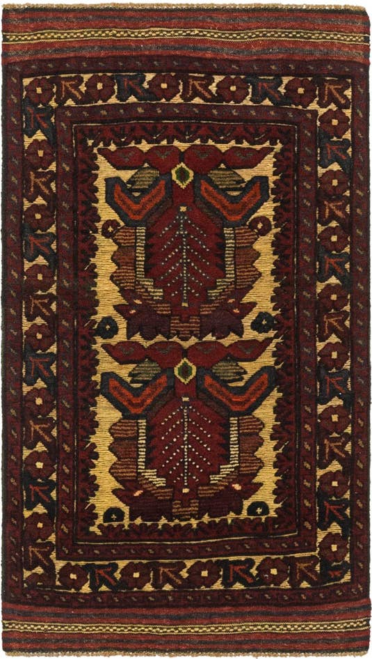 Detail image of 2' 6 x 4' 7 Hand Knotted Sumak Wool Runner Rug