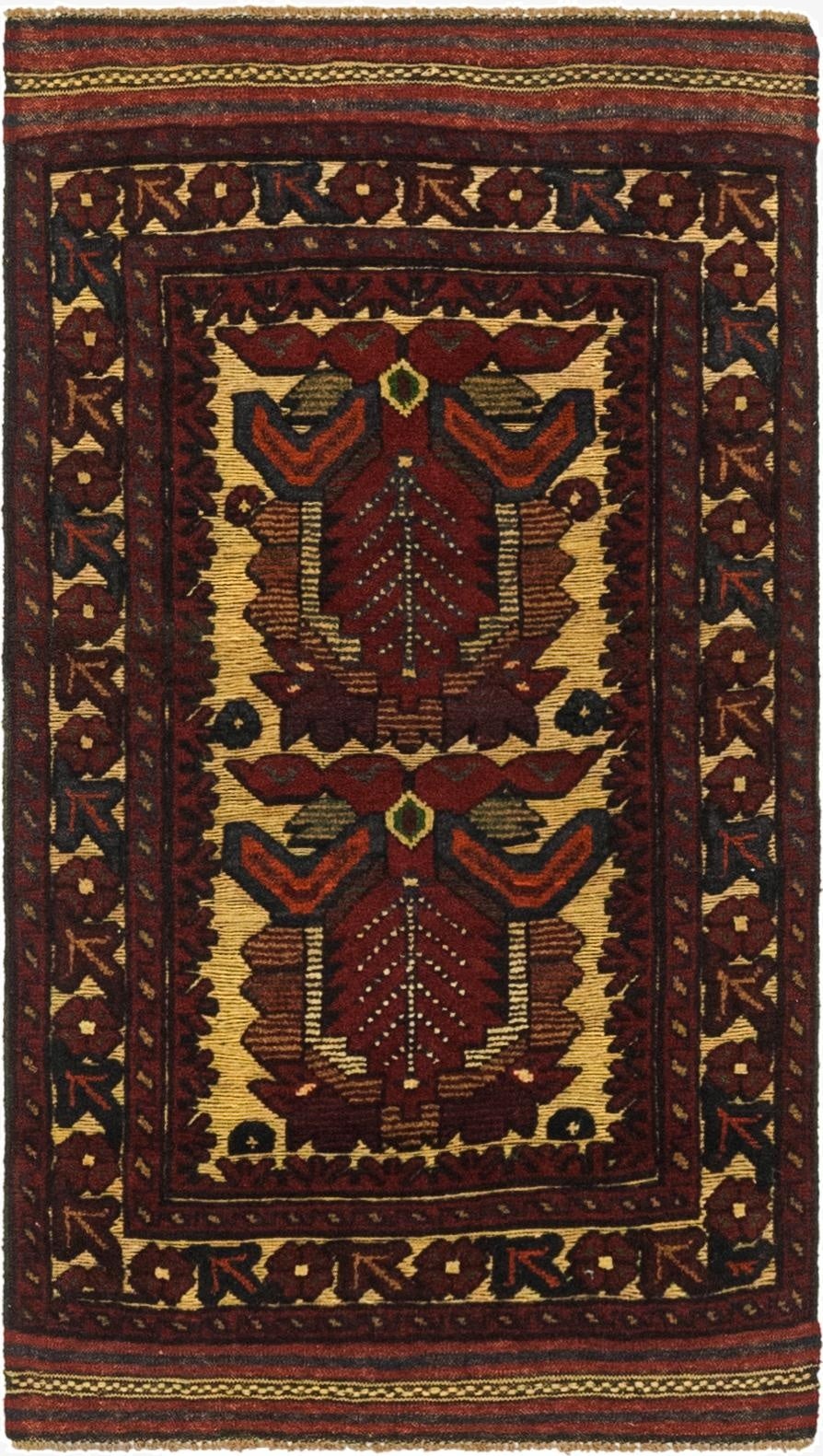 2' 6 x 4' 7  Hand Knotted Sumak Wool Runner Rug