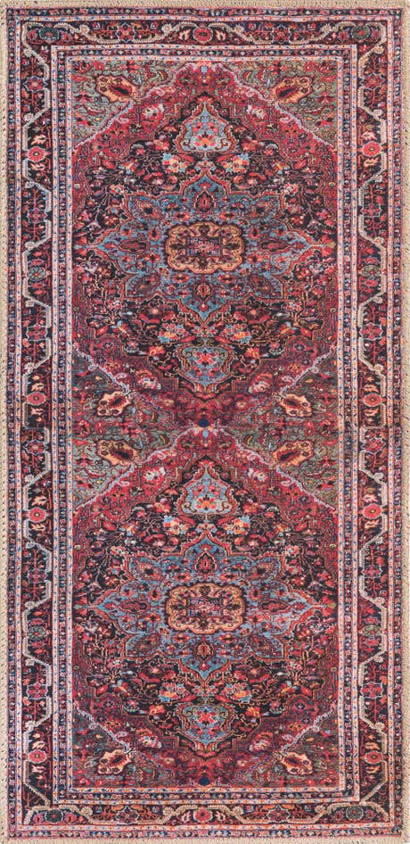 Detail image of 2' x 4' Washable Timeless Runner Rug