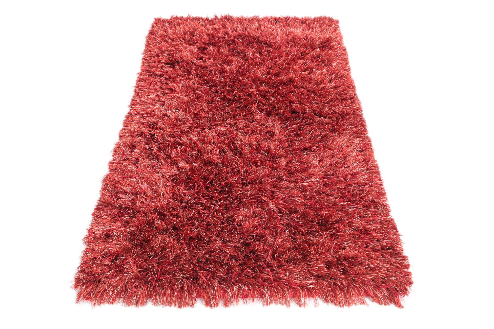 2' 5 x 4' 7 Hand Knotted Two-Tone Shag Oriental Runner Rug
