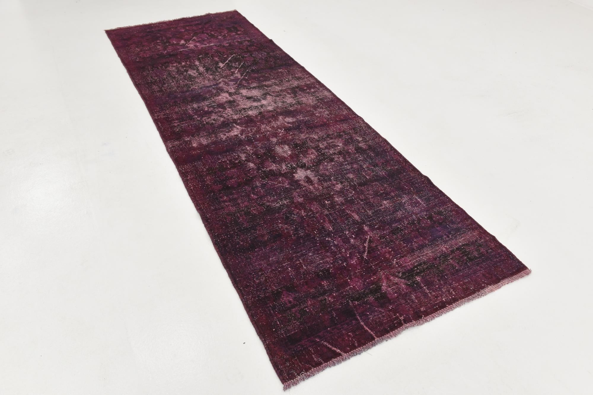 3' 8 x 10' 4 Hand Knotted Ultra Vintage Persian Wool Runner Rug
