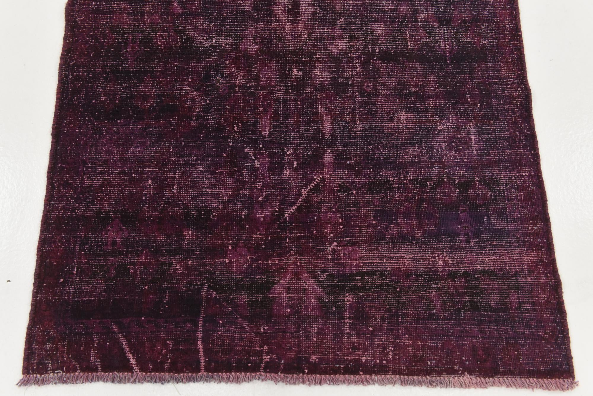 3' 8 x 10' 4 Hand Knotted Ultra Vintage Persian Wool Runner Rug