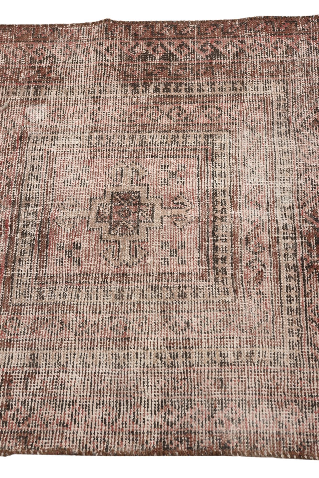 2' 4 x 6' 5 Hand Knotted Ultra Vintage Persian Wool Runner Rug