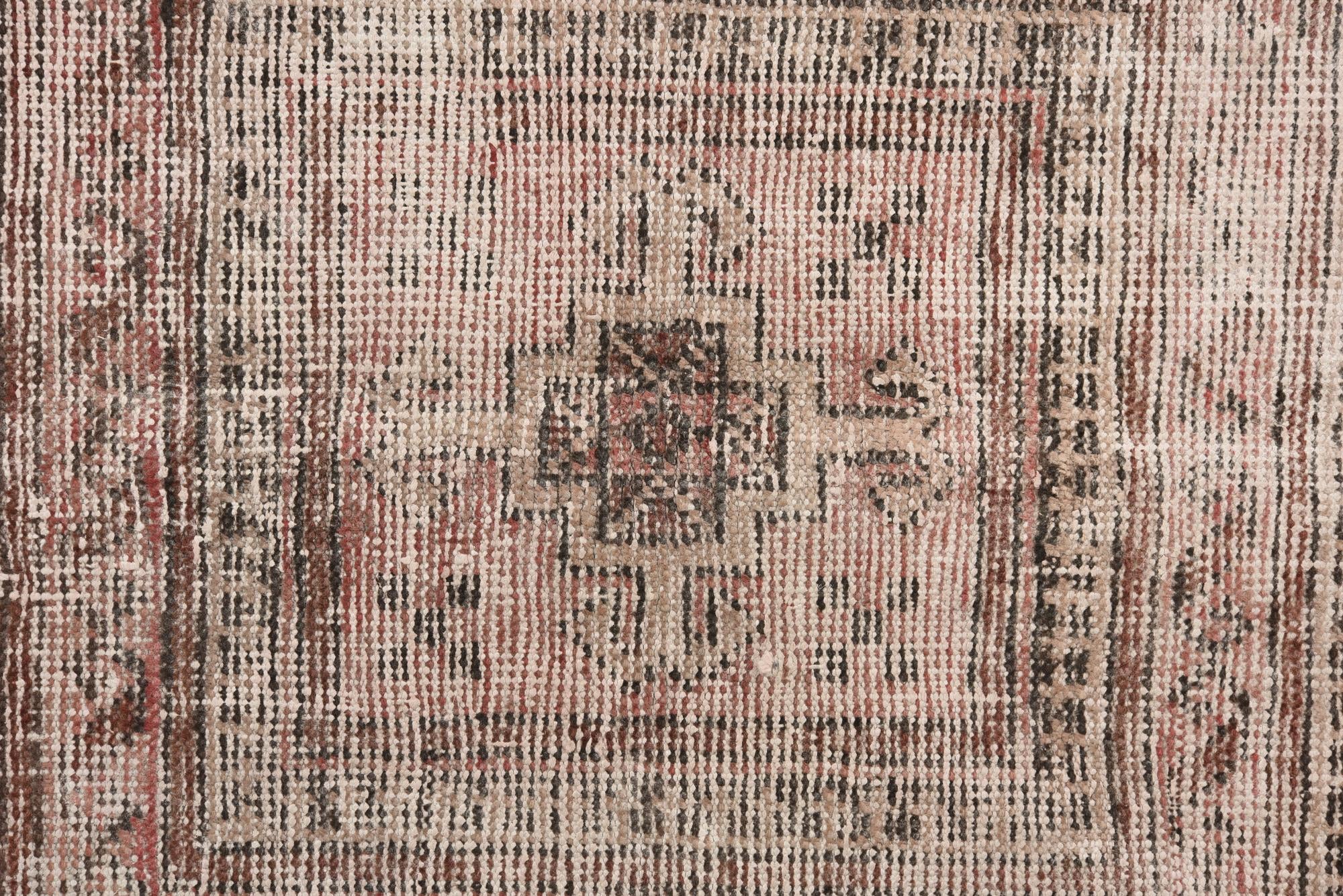 2' 4 x 6' 5 Hand Knotted Ultra Vintage Persian Wool Runner Rug