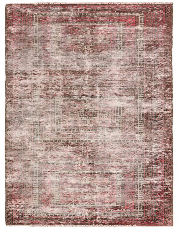 Detail image of 2' 4 x 6' 5 Hand Knotted Ultra Vintage Persian Wool Runner Rug