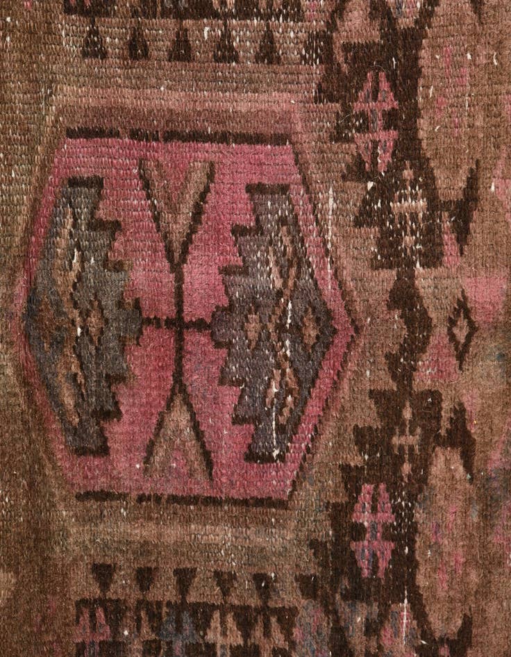 Detail image of 4' 1 x 13' 5  Hand Knotted Ultra Vintage Persian Wool Runner Rug
