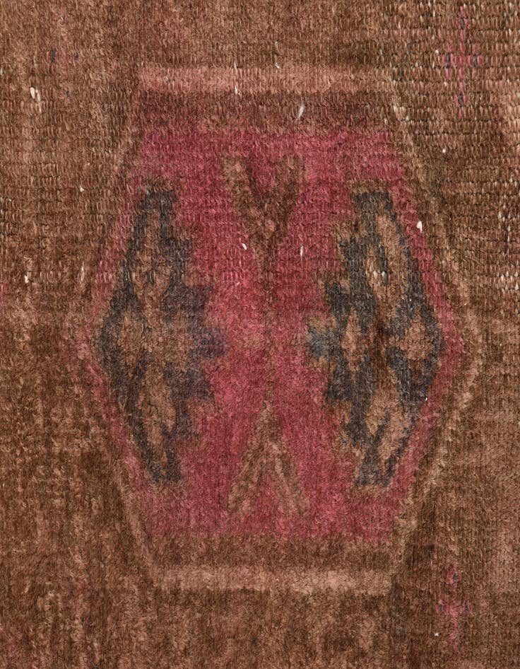 Detail image of 4' 1 x 13' 5  Hand Knotted Ultra Vintage Persian Wool Runner Rug