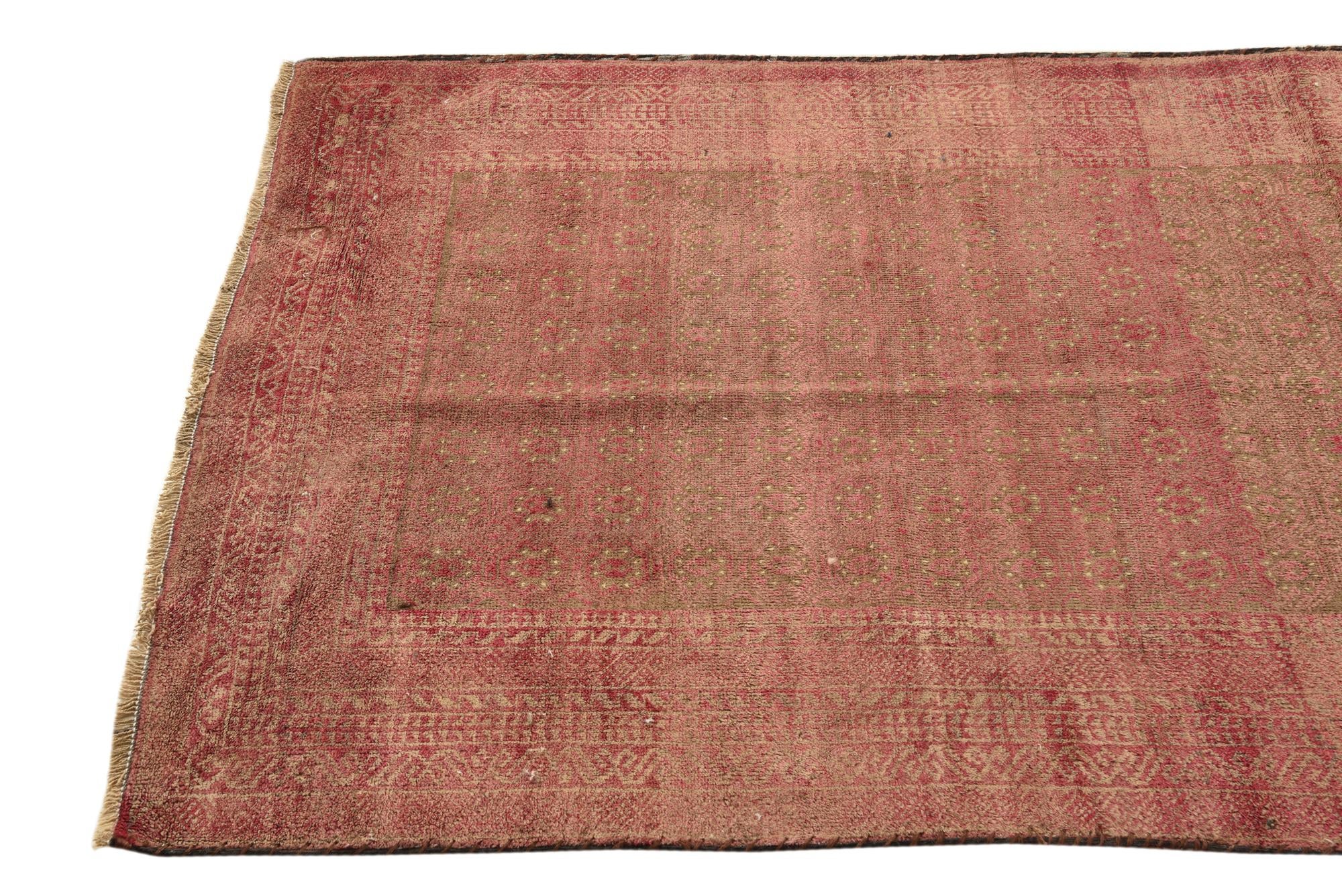 3' 10 x 8' 9 Hand Knotted Ultra Vintage Persian Wool Runner Rug