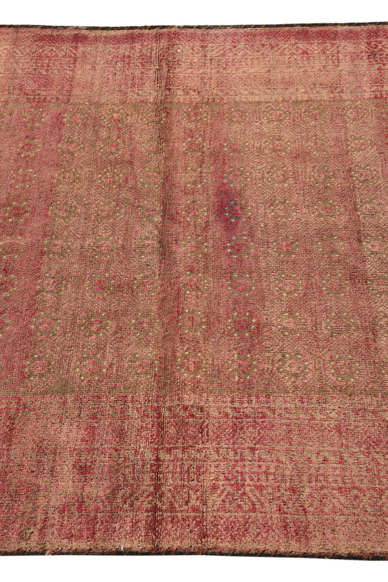 3' 10 x 8' 9 Hand Knotted Ultra Vintage Persian Wool Runner Rug