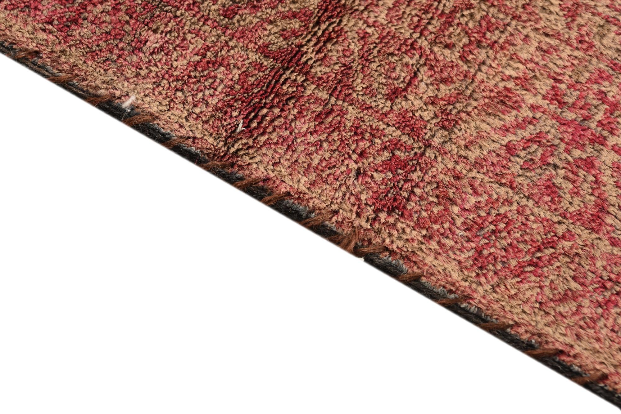 3' 10 x 8' 9 Hand Knotted Ultra Vintage Persian Wool Runner Rug