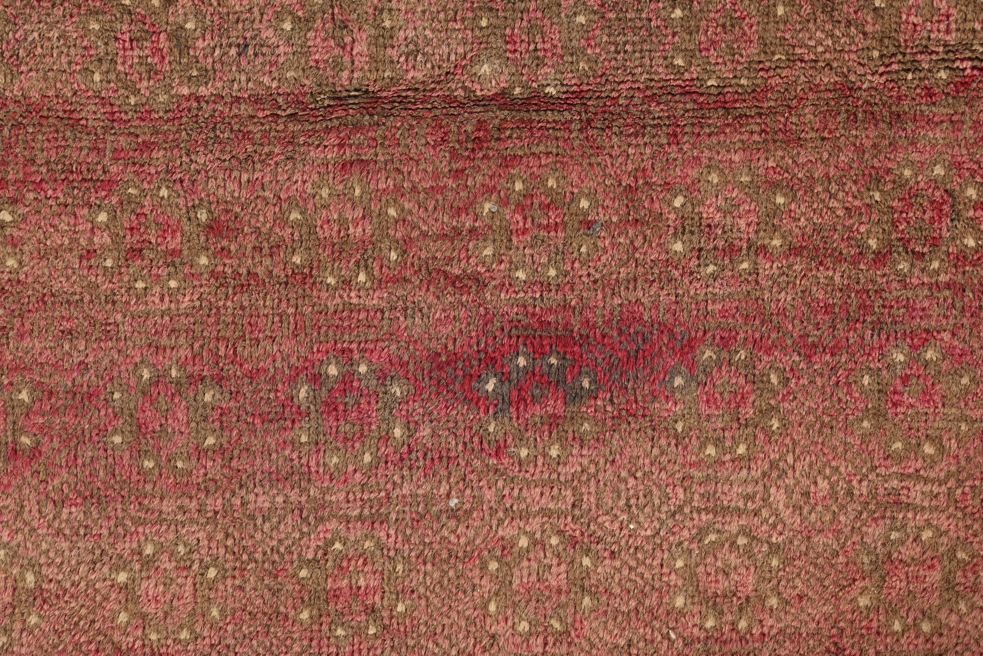 3' 10 x 8' 9 Hand Knotted Ultra Vintage Persian Wool Runner Rug