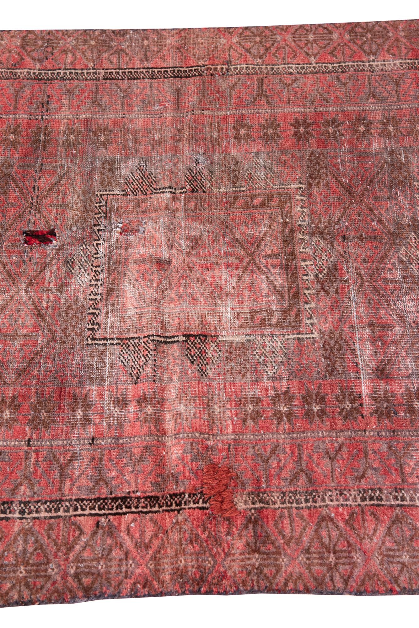 3' 3 x 6' 8 Hand Knotted Ultra Vintage Persian Wool Runner Rug